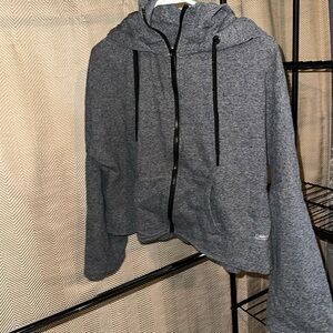 Cropped Calvin Klein performance zip up hoodie size small gray